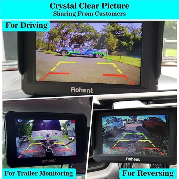 R3 HD 1080P Digital Wireless Backup Camera with 5'' Monitor License Plate Hitch - Picture 2 of 6
